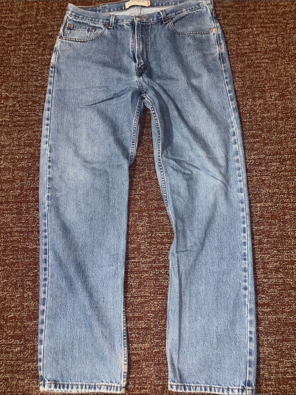 Levi’s 505 denim straight leg y2k regular fit medium wash classic jeans 38